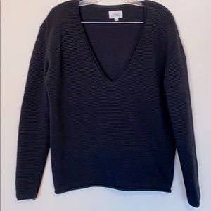 Aritzia Wilfred Ribbed Black Sweater